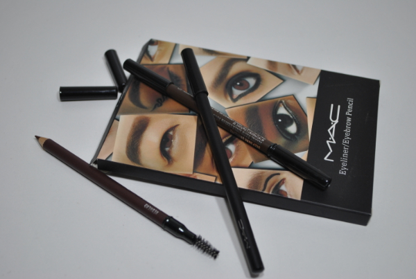 Карандаши для глаз и бровей с щеточкой MAC Eyeliner Eyebrow Pencil 12шт.