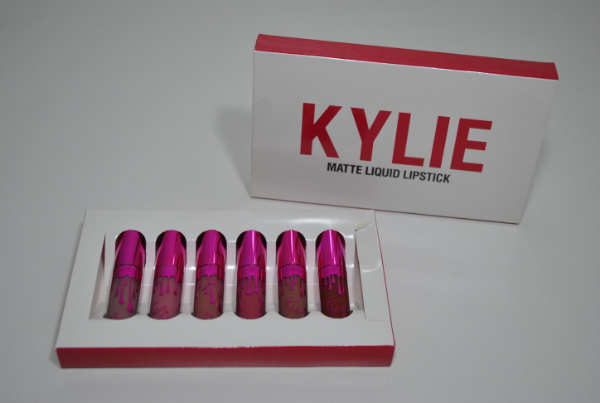 Блеск Kylie Matte Liquid Lipstick (бело-красная упаковка) mix 6шт.